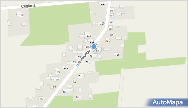 Nieznanice, Sobieskiego, 80, mapa Nieznanice