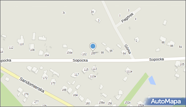 Nisko, Sopocka, 100, mapa Nisko