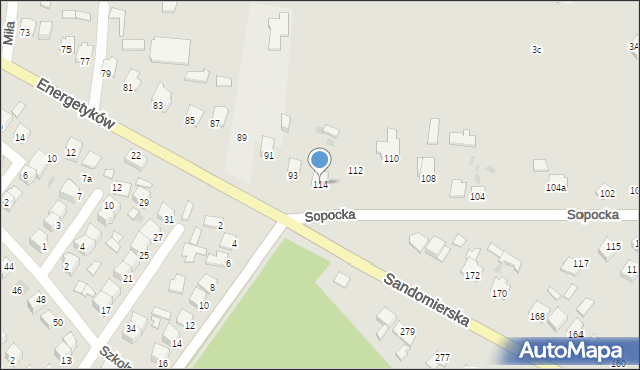 Nisko, Sopocka, 114, mapa Nisko