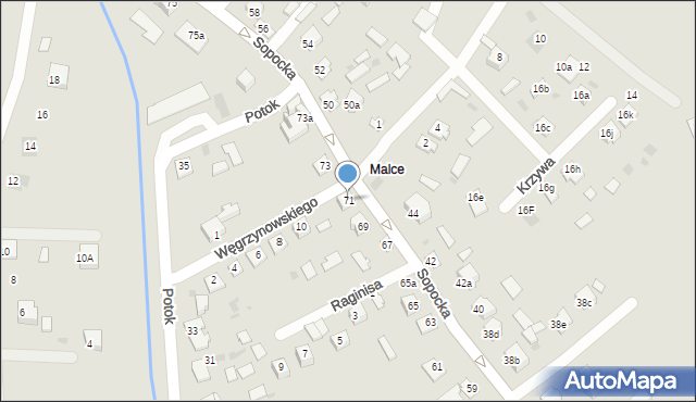 Nisko, Sopocka, 71, mapa Nisko