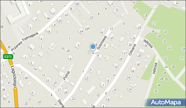 Nowa Dęba, Sosnowa, 7, mapa Nowa Dęba