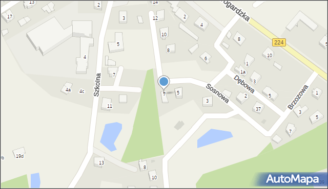 Nowa Karczma, Sosnowa, 7, mapa Nowa Karczma