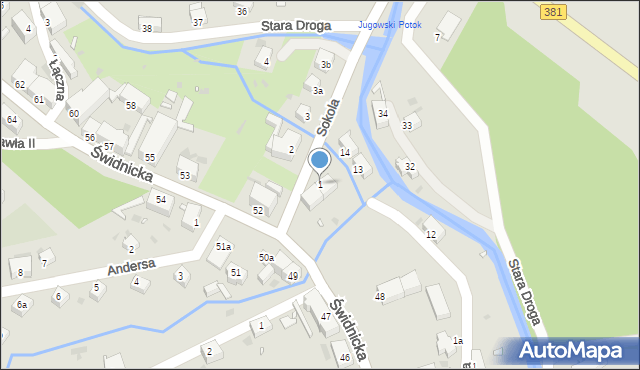 Nowa Ruda, Sokola Józefa, płk., 1, mapa Nowa Ruda