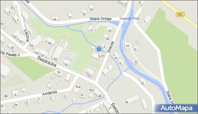 Nowa Ruda, Sokola Józefa, płk., 2, mapa Nowa Ruda