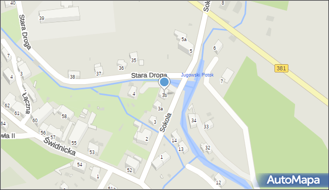 Nowa Ruda, Sokola Józefa, płk., 3b, mapa Nowa Ruda