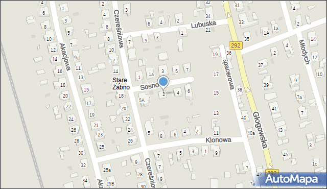 Nowa Sól, Sosnowa, 2, mapa Nowa Sól