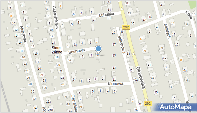 Nowa Sól, Sosnowa, 6a, mapa Nowa Sól