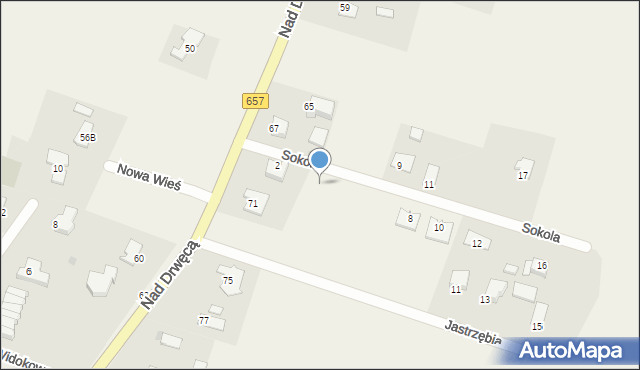 Nowa Wieś, Sokola, 4, mapa Nowa Wieś