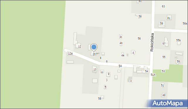 Nowe Chrusty, Sosnowa, 10, mapa Nowe Chrusty