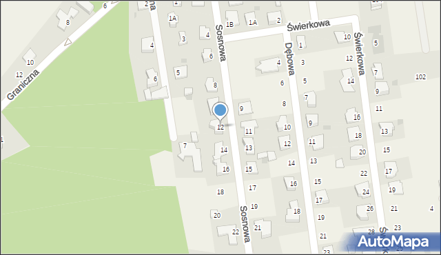 Nowe Iganie, Sosnowa, 12, mapa Nowe Iganie