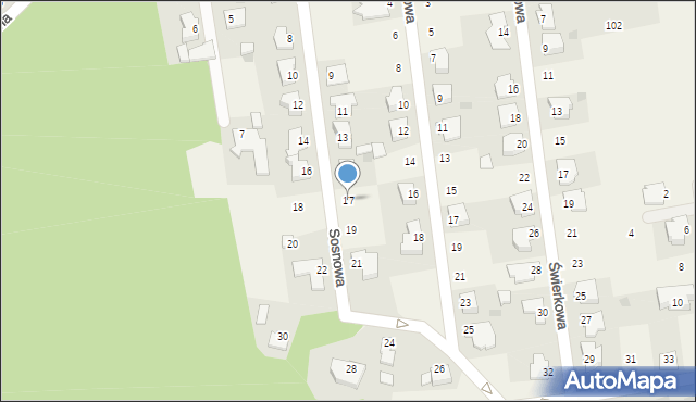 Nowe Iganie, Sosnowa, 17, mapa Nowe Iganie