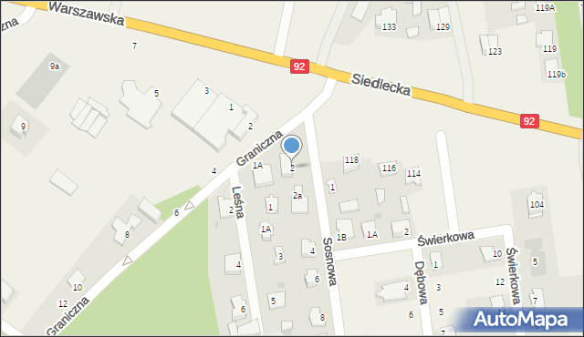 Nowe Iganie, Sosnowa, 2, mapa Nowe Iganie
