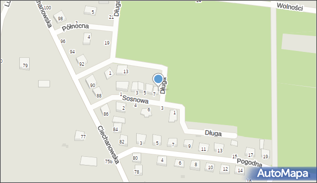 Nowe Miasto, Sosnowa, 9, mapa Nowe Miasto