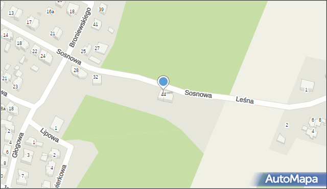 Nowe Miasto Lubawskie, Sosnowa, 44, mapa Nowe Miasto Lubawskie