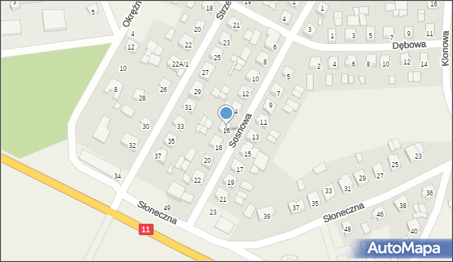 Nowe Miasto nad Wartą, Sosnowa, 16, mapa Nowe Miasto nad Wartą