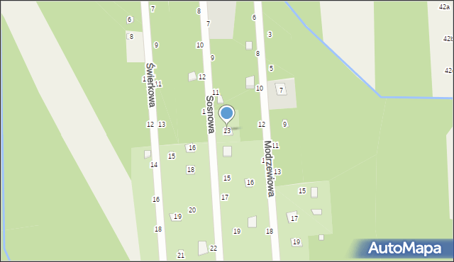 Nowy Prażmów, Sosnowa, 13, mapa Nowy Prażmów