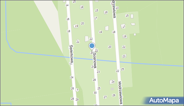 Nowy Prażmów, Sosnowa, 24, mapa Nowy Prażmów