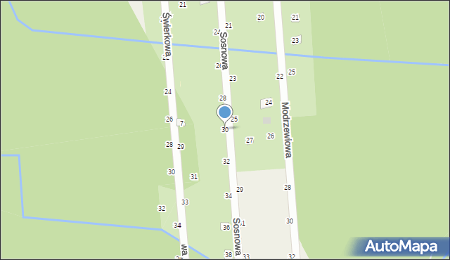 Nowy Prażmów, Sosnowa, 30, mapa Nowy Prażmów