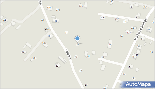 Nowy Sącz, Sołecka, 39, mapa Nowego Sącza