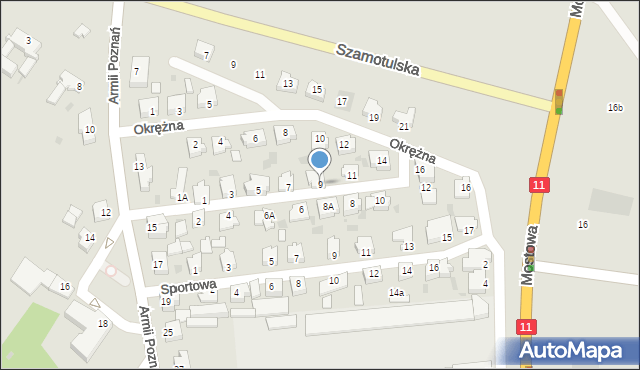 Oborniki, Sowiaka Edwarda, 9, mapa Oborniki