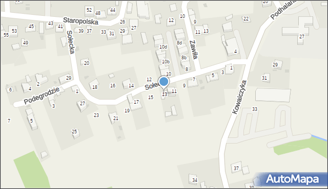 Ochojno, Sołecka, 13, mapa Ochojno