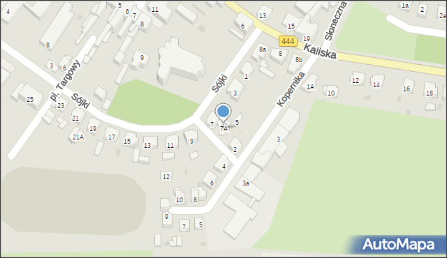 Odolanów, Sójki Fr., 7A, mapa Odolanów