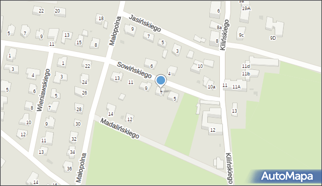 Oława, Sowińskiego Józefa, gen., 7, mapa Oława