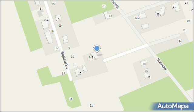 Oliszki, Sosnowa, 34, mapa Oliszki