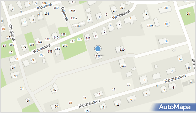 Olmonty, Sosnowa, 32f, mapa Olmonty