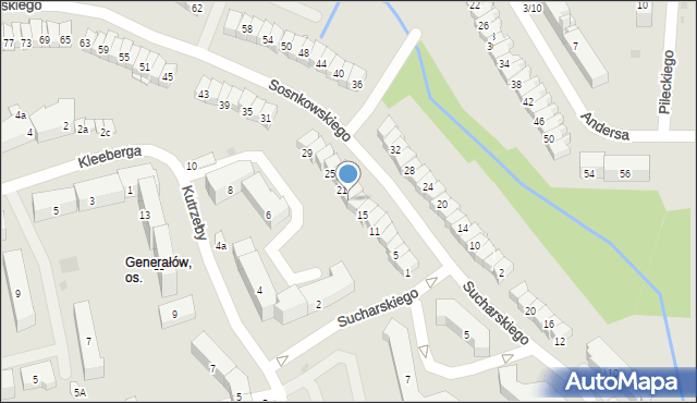 Olsztyn, Sosnkowskiego Kazimierza, gen., 19, mapa Olsztyna