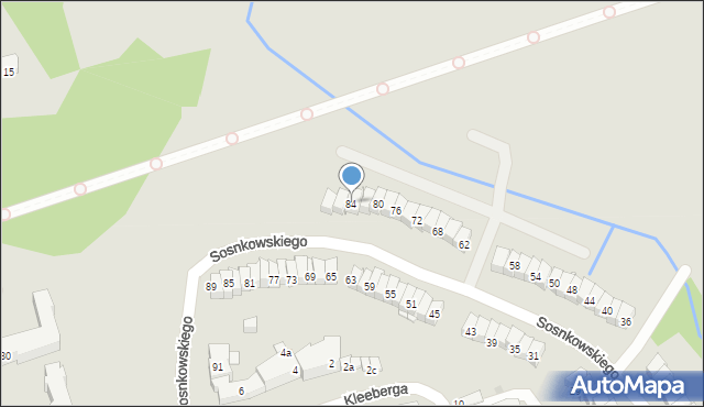 Olsztyn, Sosnkowskiego Kazimierza, gen., 84, mapa Olsztyna