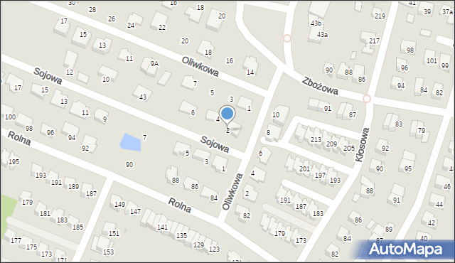 Olsztyn, Sojowa, 2, mapa Olsztyna