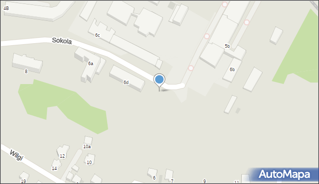 Olsztyn, Sokola, 10, mapa Olsztyna