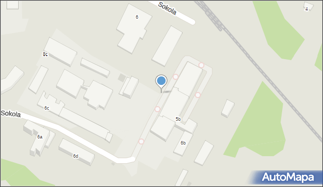 Olsztyn, Sokola, 18, mapa Olsztyna