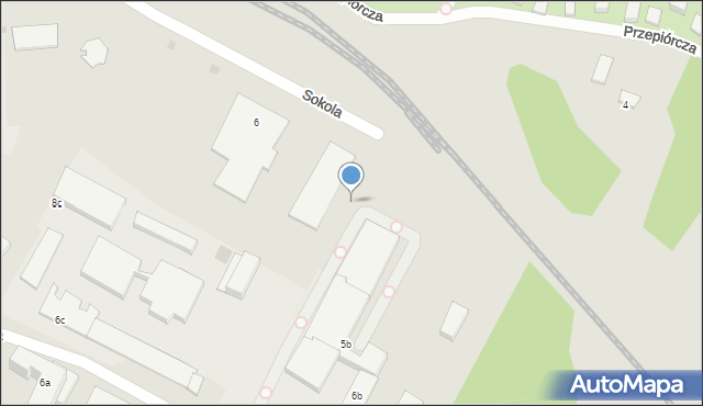 Olsztyn, Sokola, 20, mapa Olsztyna