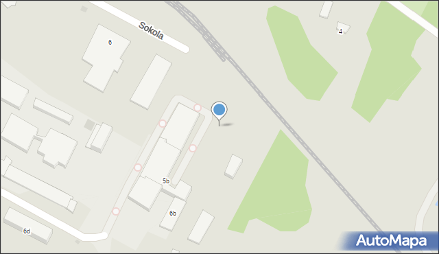 Olsztyn, Sokola, 22, mapa Olsztyna