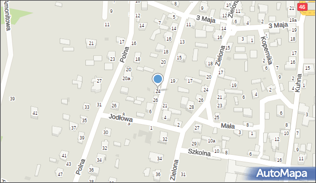 Olsztyn, Sobieskiego, 24, mapa Olsztyna