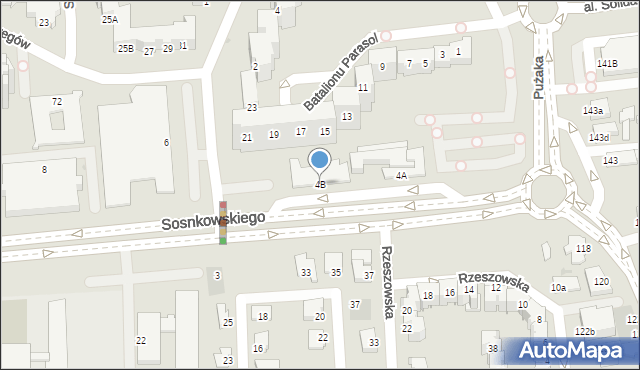 Opole, Sosnkowskiego Kazimierza, gen., 4B, mapa Opola