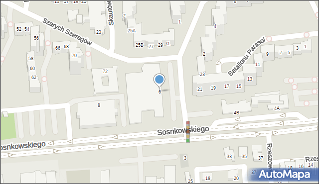 Opole, Sosnkowskiego Kazimierza, gen., 6, mapa Opola
