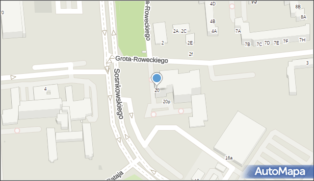 Opole, Sosnkowskiego Kazimierza, gen., 20, mapa Opola