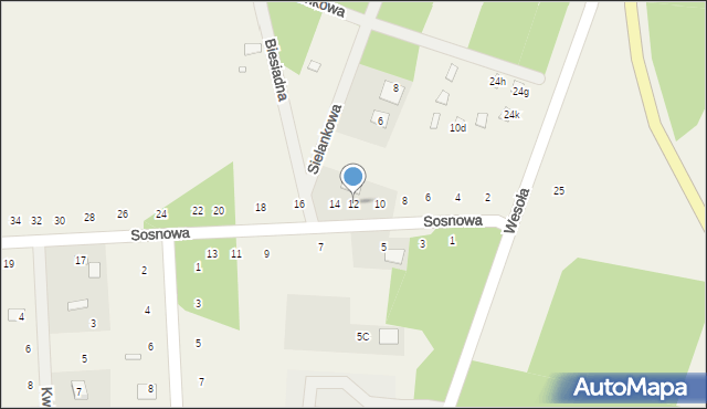 Orchówek, Sosnowa, 12, mapa Orchówek