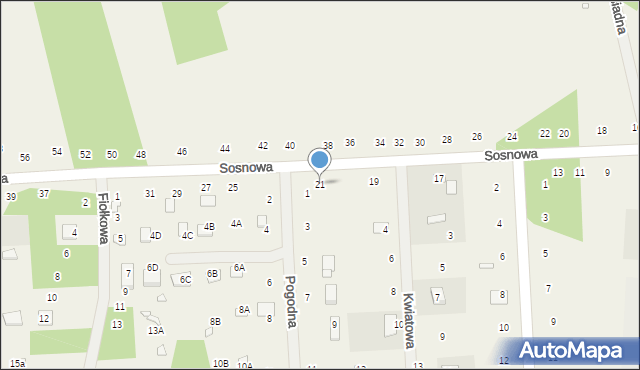 Orchówek, Sosnowa, 21, mapa Orchówek