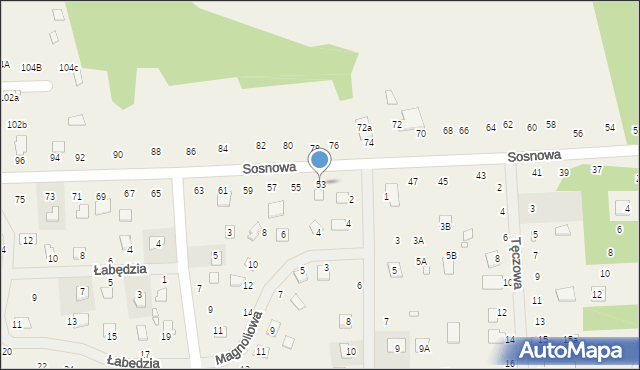 Orchówek, Sosnowa, 53, mapa Orchówek