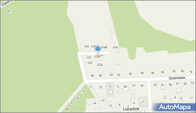 Orchówek, Sosnowa, 98C, mapa Orchówek