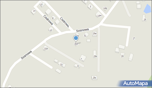 Orzesze, Sosnowa, 31C, mapa Orzesze