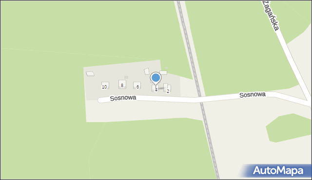 Osiecznica, Sosnowa, 4, mapa Osiecznica