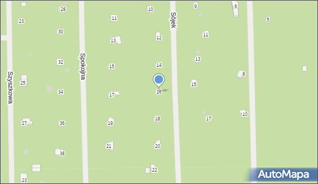 Osiedle Wilga, Sójek, 16, mapa Osiedle Wilga