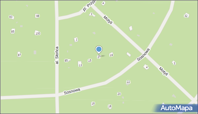 Osiedle Wilga, Sosnowa, 17, mapa Osiedle Wilga