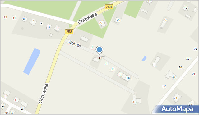 Osiek nad Wisłą, Sokola, 6, mapa Osiek nad Wisłą