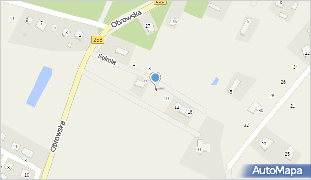 Osiek nad Wisłą, Sokola, 8, mapa Osiek nad Wisłą